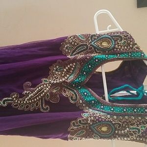 Indian anarkali net suit